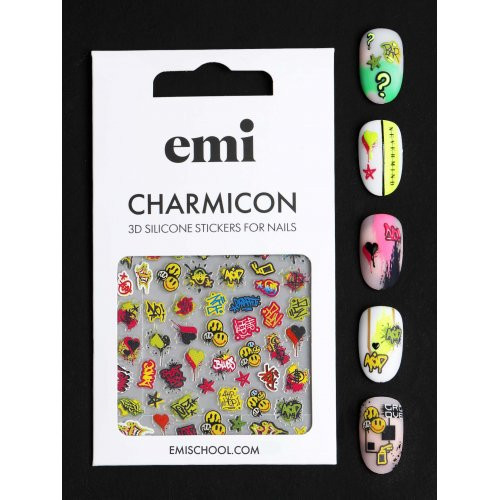 E.Mi Charmicon Silicone Stickers Kleebised küüntele #170 Zipper