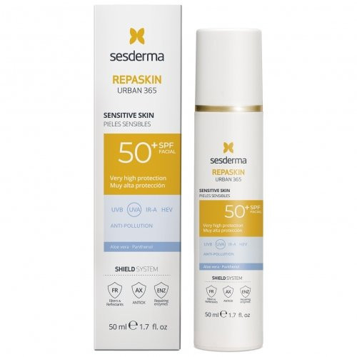 Sesderma Repaskin Urban 365 Sensitive Skin SPF50+ Näo päikesekaitsekreem tundlikule nahale 50ml