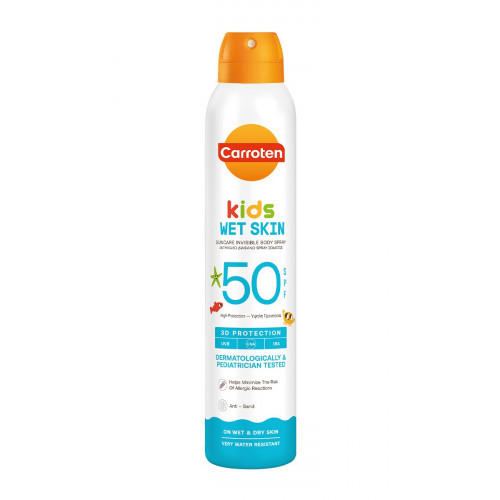 Carroten Dry Mist Kids Wet/Dry SPF50 Pihustatav päikesekaitse 200ml