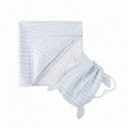 Norwex Kids Hooded Beach Towel Laste rannarätik kapuutsi ja seljakotiga White with Blue Squares