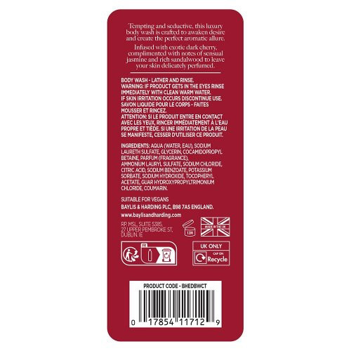 Baylis & Harding Luxury Body Wash Cherry Temptation Luksuslik kehapesuvahend 400ml