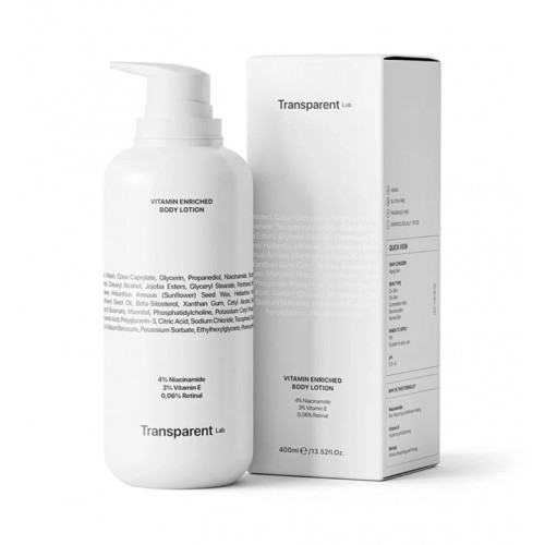 Transparent Lab Vitamin Enriched Body Lotion Vitamiinidega rikastatud kehakreem 400ml