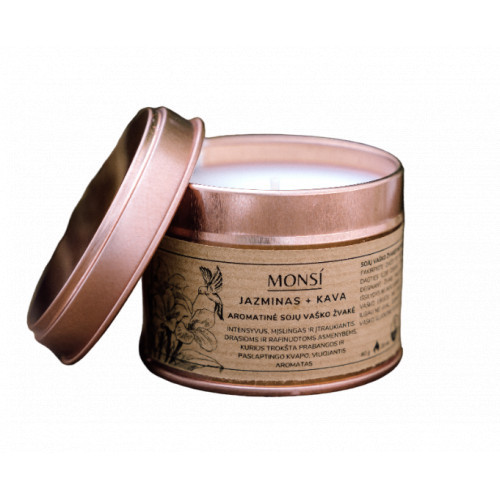 Monsi Aromatic Candle Jasmine With Coffee Lõhnaküünal Jasmiin ja kohv 100ml