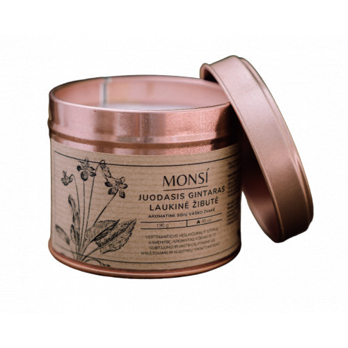 Monsi Aromatic Candle Black Amber With Wild Violet Aroomiküünal Must merevaik ja metsviolett 100ml