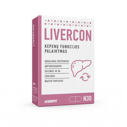 Iconfit Livercon Complex Capsules Kapslid maksafunktsiooni toetamiseks 30 kapslit