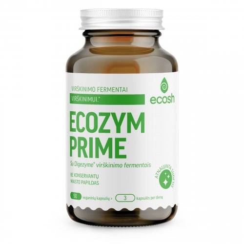 Ecosh Ecozym Prime With Digezyme Toidulisand seedimise parandamiseks 90 kapslit