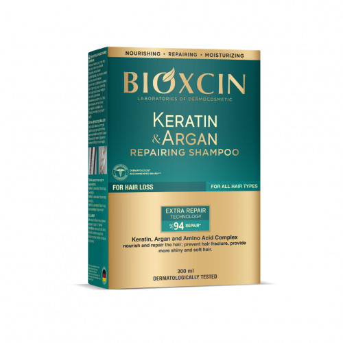 Bioxcin (Bioxsine) Keratin & Argan Repairing Shampoo Parandav šampoon 300ml