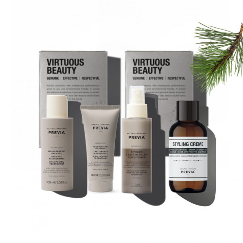 PREVIA Virtuous Beauty Travel Set Reisi juuksehoolduskomplekt