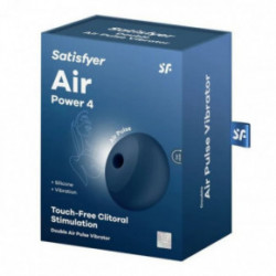 Satisfyer Air Power 4 Double Air Pulse Vibrator Kliitori stimulaator Blue