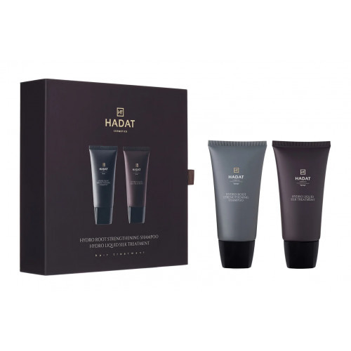 Hadat Cosmetics Root Strengthening Shampoo & Liquid Silk Gift Box Juukseid tugevdav komplekt