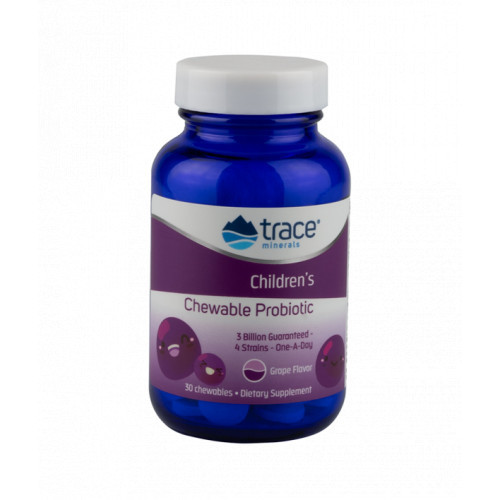 Trace Minerals Children's Chewable Probiotic Probiootikum lastele 30 kapslit