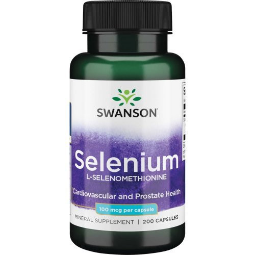 SWANSON Selenium Toidulisand Seleen 100 Mcg 200 kapsulių