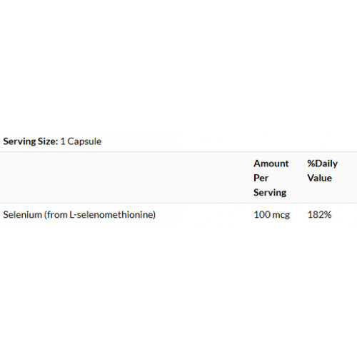 SWANSON Selenium Toidulisand Seleen 100 Mcg 200 kapsulių