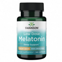 SWANSON Low Dose Melatonin Toidulisand Melatoniin 1 mg 120 kapsulit