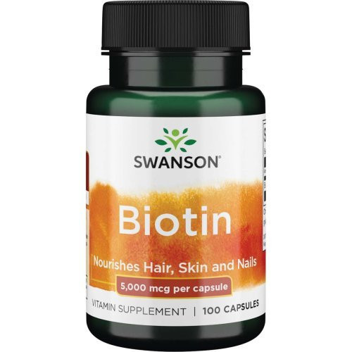 SWANSON Biotin Toidulisand Biotiin 5000 mcg 100 kapsulit