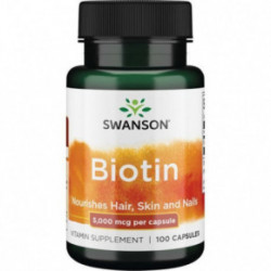 SWANSON Biotin Toidulisand Biotiin 5000 mcg 100 kapsulit