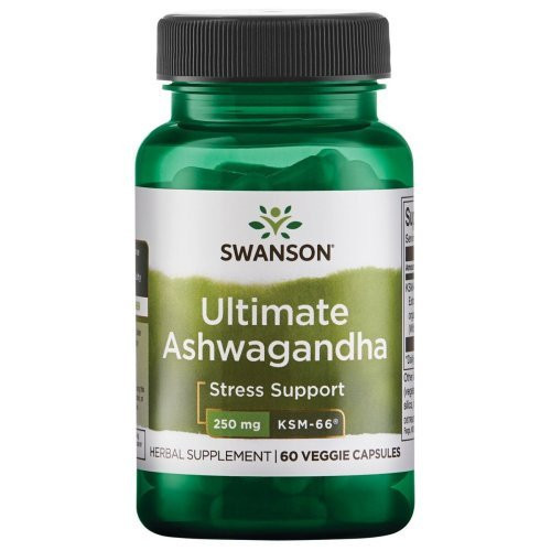 SWANSON Ultimate Ashwagandha Toidulisand Ashwagandha 60 kapslit