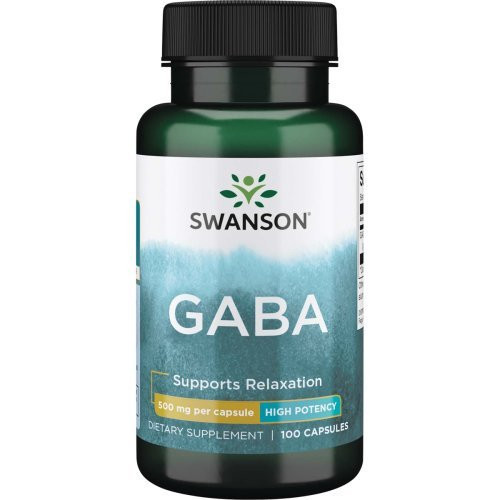 SWANSON Gaba High Potency Toidulisand Gaba 500 mg 100 kapsulit