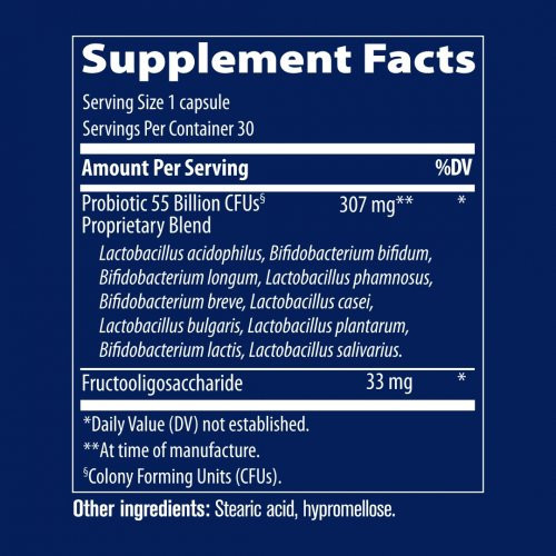 Trace Minerals Probiotic 55 Billion Capsules Head bakterid 30 kapslit