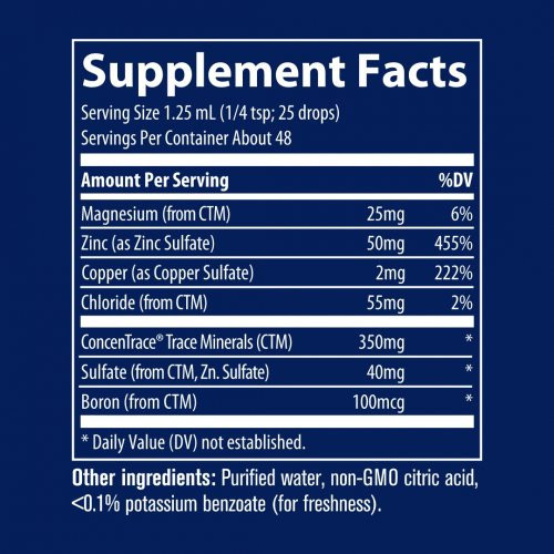 Trace Minerals Ionic Zinc 50mg Iooniline tsink vedelal kujul 59ml