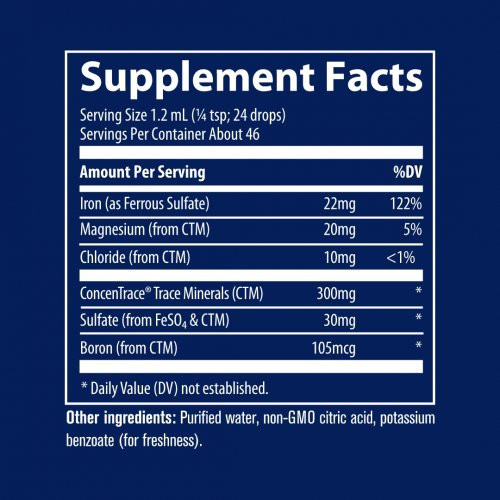 Trace Minerals Ionic Iron 22 mg Iooniline raud vedelal kujul 56ml
