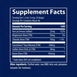 Trace Minerals Ionic Iron 22 mg Iooniline raud vedelal kujul 56ml