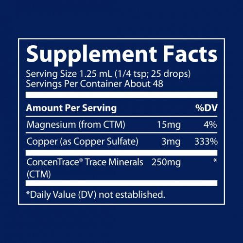 Trace Minerals Ionic Copper 3mg Iooniline vask vedelal kujul 59ml