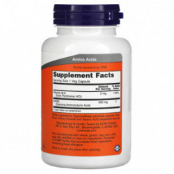 NOW Foods GABA 500mg Toidulisand 100 kapsulit