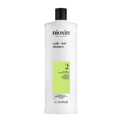 Nioxin Pro Clinical System 2 Shampoo Peanaha ja juuste šampoon tugevalt hõrenevate juuste jaoks 300ml