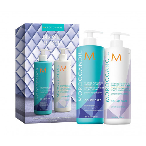 Moroccanoil Blonde Perfecting Purple Shampoo & Conditioner Duo Komplekt blondeeritud juustele