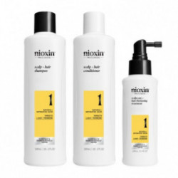 Nioxin Pro Clinical System 1 Kit Juuksehoolduskomplekt mõõduka hõrenemisega naturaalsetele juustele 300ml+300ml+100ml