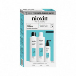 Nioxin Pro Clinical System 3 Kit Juuksehoolduskomplekt hõrenevate juuste jaoks 300ml+300ml+100ml