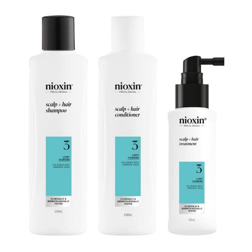 Nioxin Pro Clinical System 3 Kit Juuksehoolduskomplekt hõrenevate juuste jaoks 300ml+300ml+100ml