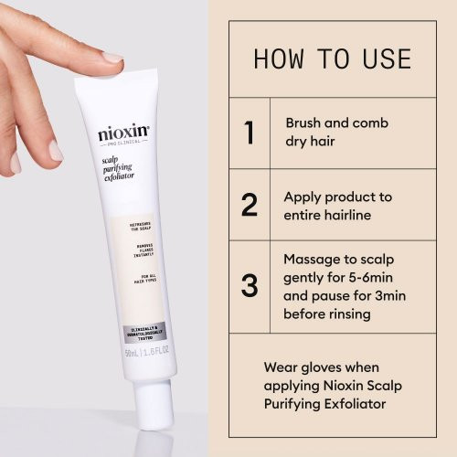 Nioxin Pro Clinical Scalp Purifying Exfoliator Koorija tundlikule ja kuivale peanahale 50ml
