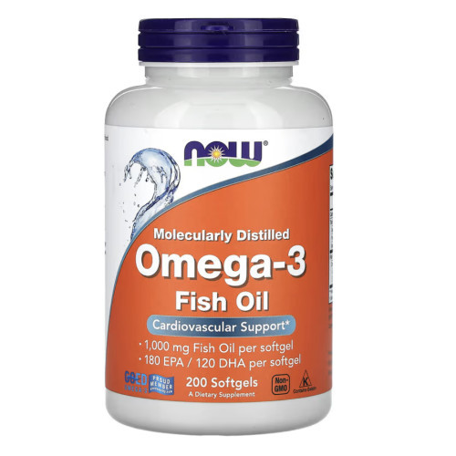 NOW Foods Omega-3 1000mg Kalaõli 100 kapsulit