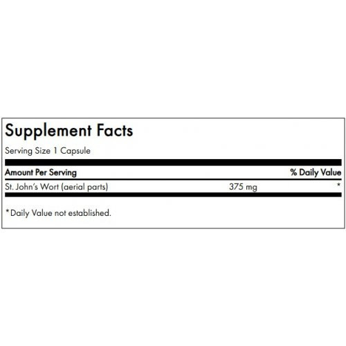 SWANSON Full Spectrum St. John's Wort Mental and Emotional Health 375mg Naistepuna 60 kapslit