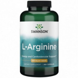 SWANSON L-Arginine Energy and Cardiovascular Support 500mg L-arginiin 100 kapsulit