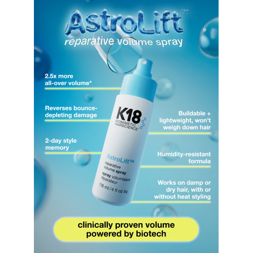 K18 AstroLift Reparative Volume Spray Volüümi andev parandav sprei 118ml