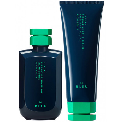 KlipShop R+Co BLEU De Luxe Reparative Shampoo And Conditioner Set Niisutav ja läike suurendav juuksehoolduskomplekt