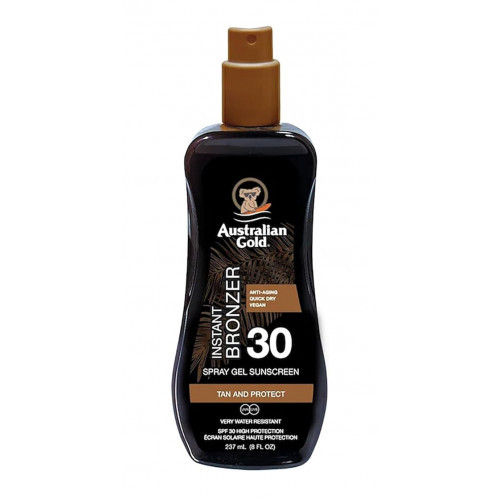 Australian Gold Spray Gel with Instant Bronzer SPF30 Päikesekaitsesprei isepruunistajaga 237ml