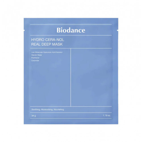 Biodance Hydro Cera Nol Real Deep Mask Intensiivselt niisutav, rahustav näomask 4x34 g.