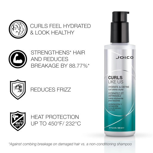 Joico Curls Like Us Hydrate & Define Curl Crème Styler Lokkide vormimise kreem 200ml