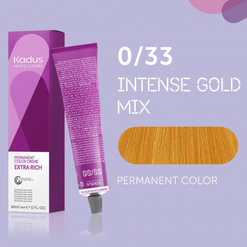 Kadus Professional Extra Rich Creme Permanent Hair Color Juuksevärvid ammoniaagiga 60ml