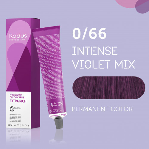 Kadus Professional Extra Rich Creme Permanent Hair Color Juuksevärvid ammoniaagiga 60ml