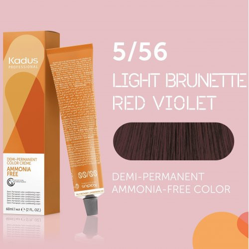 Kadus Professional Demi Permanent Ammonia Free Color Ammoniaagivaba juuksevärv 60ml