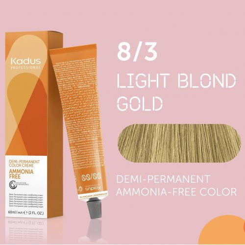 Kadus Professional Demi Permanent Ammonia Free Color Ammoniaagivaba juuksevärv 60ml