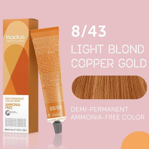 Kadus Professional Demi Permanent Ammonia Free Color Ammoniaagivaba juuksevärv 60ml