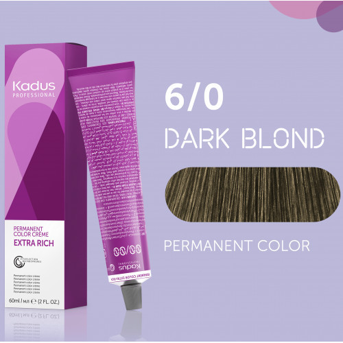 Kadus Professional Extra Rich Creme Permanent Hair Color Juuksevärvid ammoniaagiga 60ml