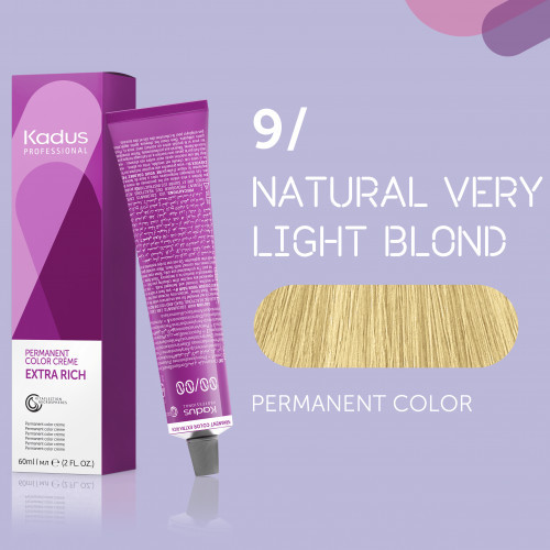Kadus Professional Extra Rich Creme Permanent Hair Color Juuksevärvid ammoniaagiga 60ml
