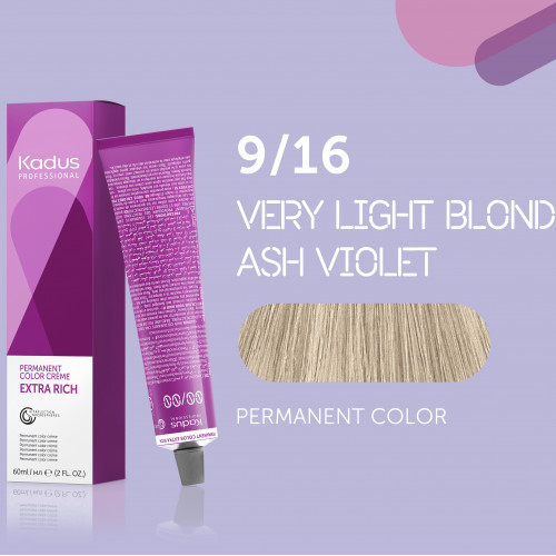 Kadus Professional Extra Rich Creme Permanent Hair Color Juuksevärvid ammoniaagiga 60ml